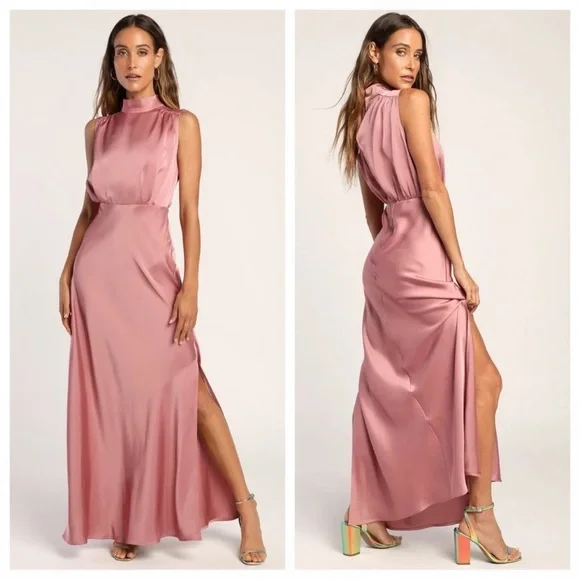 chinese dress ladies Destinations Maxi Halter Dress | Mauve | Womens
